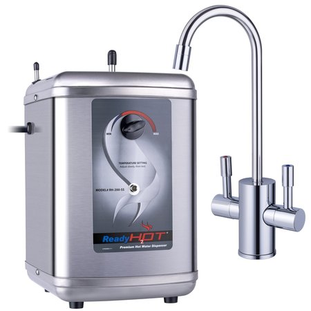 READY HOT Instant Hot Water Dispenser with Polished Chrome Dual Lever Hot and Cold Water Faucet 41-RH-200-F560-CH